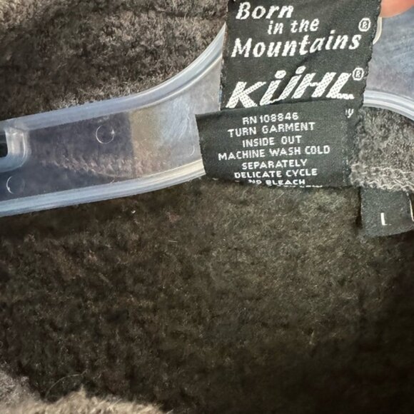 Kuhl Alfpaca Fleece Full Zipper Fleece Jacket Pockets Warm Outdoor Unisex L Grey - Picture 12 of 16